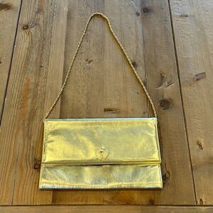 Fragiacomo Gold Champagne Color Shoulder Bag